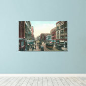 シアトル,ワシントンエアリアルビューオブファーストアベニュー キャンバスプリント (インサイチュ (ウッドフロア))