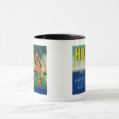 シアトル、ワシントンフラアップルラベル マグカップ (中央)