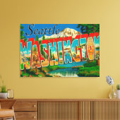 シアトル、ワシントン大文字のシーン3 キャンバスプリント (インサイチュ (リビング))