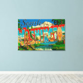 シアトル、ワシントン大文字のシーン3 キャンバスプリント (インサイチュ (ウッドフロア))