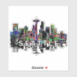シアトル，ワシントン州グラフィティ シール
