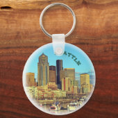 シアトル、ワシントン州 キーホルダー (正面)
