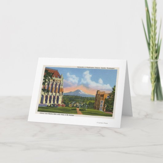 シアトル、ワシントン州-ワシントン大学 カード (正面)