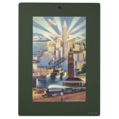 シアトル、ワシントン州-繁華街の眺め クリップボード (裏面)