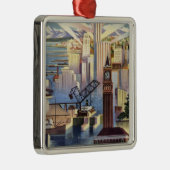 シアトル、ワシントン州-繁華街の眺め メタルオーナメント (右)