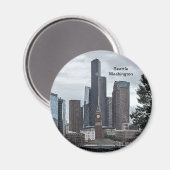 シアトル・ワシントン市写真。 マグネット (正面/裏面)