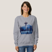 シアトル・ワシントン米国アメリカ スウェットシャツ (正面フル)