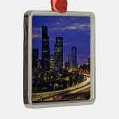シアトル·ワシントン·スカイライン メタルオーナメント (右)
