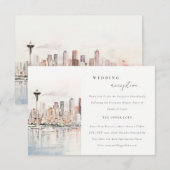 シアトル ワシントン 風景 結婚式 披露宴 エンクロージャーカード (正面/裏面)