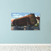 シアトル、ワシントンGiant Log en route to Mill キャンバスプリント (インサイチュ (ウッドフロア))