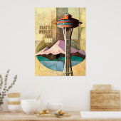 シアトル・ワールド・フェア1962年ヴィンテージ・ポスター ポスター (キッチン)