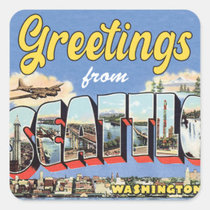 シアトル・ヴィンテージ・トラベルからの挨拶 スクエアシール