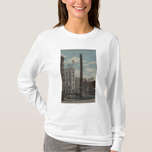 シアトル、先駆的正方形のWATotemポーランド人 Tシャツ