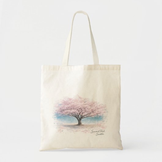 シアトル 桜のトートバッグ トートバッグ (正面)