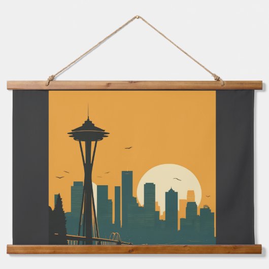 シアトル#1 吊り下げ型タペストリー (正面)