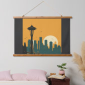 シアトル#1 吊り下げ型タペストリー (寝室)