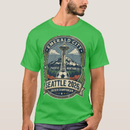 シアトル 2026 ワールドカップ ホストシティ ヴィンテージフットボール Tシャツ