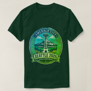 シアトル 2026 ワールドカップ ホストシティ ヴィンテージ フットボール Tシャツ
