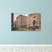 シアトル、4th Ave & WestlakeのWAView キャンバスプリント (インサイチュ (ウッドフロア))