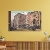 シアトル、4th Ave & WestlakeのWAView キャンバスプリント (インサイチュ (リビング))