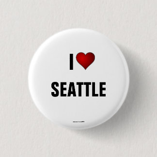 シアトル： I Love Seattle pinbackボタン 缶バッジ