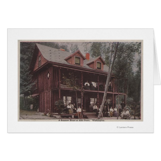 シアトル、WASummerホームアットアルキポイントビーチ (正面横)