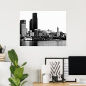 シアトルB&W ポスター (ホームオフィス)