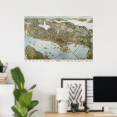 シアトルbirdseyeの地図 – 1891 (Koch) BigMapBlog ポスター (ホームオフィス)