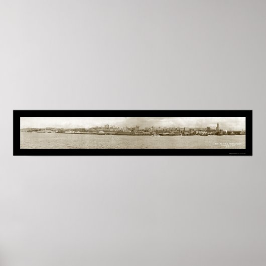 シアトルWAウォーターフロント写真1917 ポスター (正面)