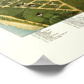 シアトルWAパノラママップ – 1891 ポスター (角)