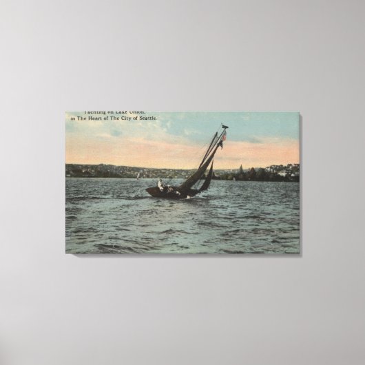 シアトルWAYachting on Lake Union キャンバスプリント (正面)