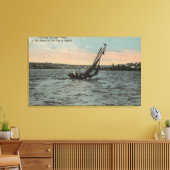 シアトルWAYachting on Lake Union キャンバスプリント (インサイチュ (リビング))