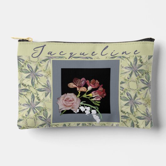 シアヌスフラワープリントカットソーバッグ アクセサリーポーチ (正面)