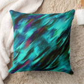 シアノから青、赤の斑点まで派手に染まる クッション (ブランケット)