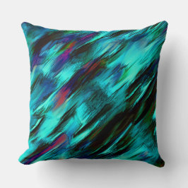 シアノから青、赤の斑点まで派手に染まる クッション