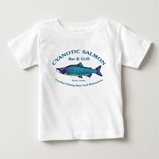 シアノサルモンバー&グリル ベビーTシャツ (正面)