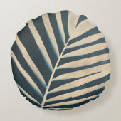 シアノタイプのパームピロー – 円 ラウンドクッション (裏面)