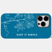 シアノタイプ ブルー ボタニカル フラワー カスタム Case-Mate iPhoneケース (裏面 (横))