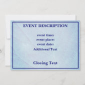 シアノプリントのブランブルリーフ 招待状 (裏面)