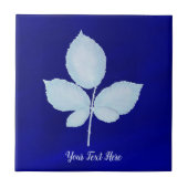 シアノプリントイバラ葉 タイル (正面)