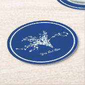 シアノプリント果実 ラウンドペーパーコースター (アングル)