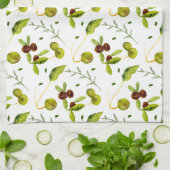 シアバターかコーヒー豆のパターン（の模様が）あるなふきん キッチンタオル (折り畳み)