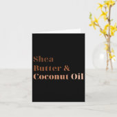 シアバターとココナッツ油ブラック歴史月私 カード (黄色い花)