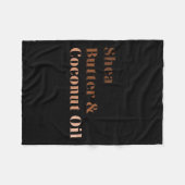 シアバターとココナッツ油ブラック歴史月私 フリースブランケット (正面(横))