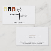 シアブロンドモダンブルネットレッドヘッド 予約カード (正面/裏面)