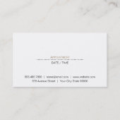 シアブロンドモダンブルネットレッドヘッド 予約カード (裏面)