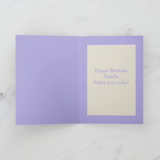 シアメスラットお誕生日ケーキカスタム カード (内部)