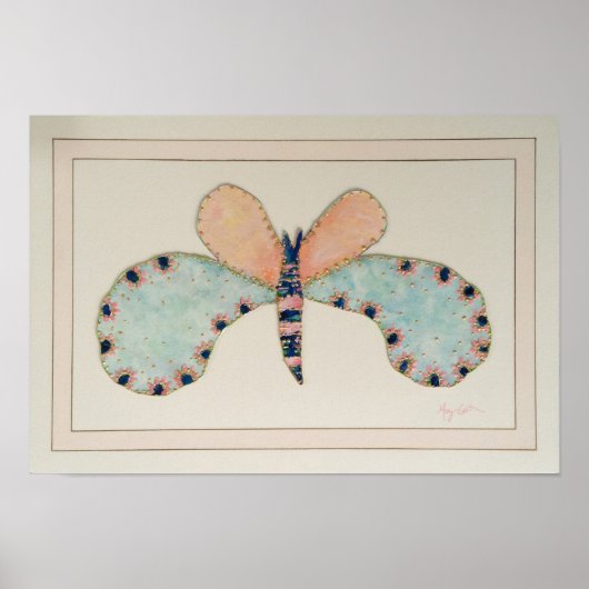 シアラバタフライフランスのマットプリント ポスター (正面)