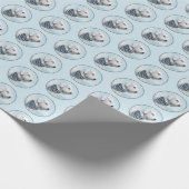 シアリハム·テリ絵画アーズ-かわいいオリジナルのドッグアート ラッピングペーパー (角)