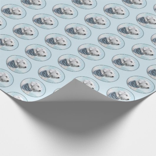 シアリハム·テリ絵画アーズ-かわいいオリジナルのドッグアート ラッピングペーパー (角)